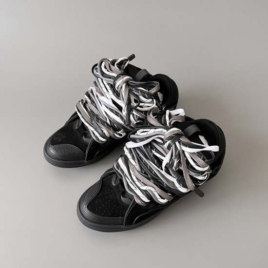 Leather Curb Sneakers