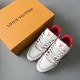 Trainer Low Top Casual Board Shoes White Red Men's