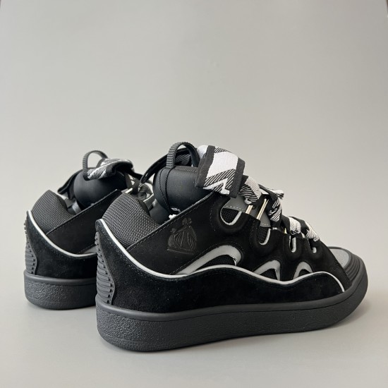 Leather Curb Sneakers