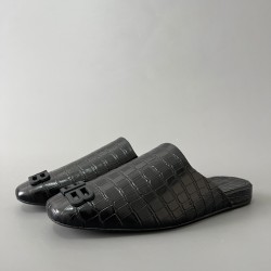 Crocodile Print Flip Flops