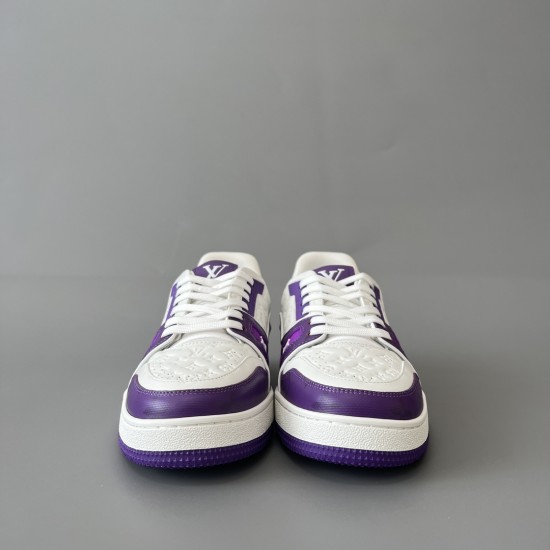 Trainer Low Casual Board Shoes White Purple Men's