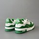 Trainer Low Top Casual Board Shoes White Green Men's