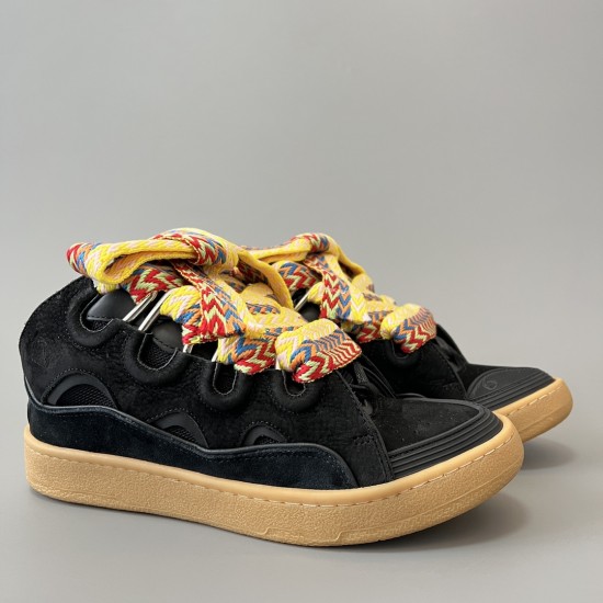Leather Curb Sneakers