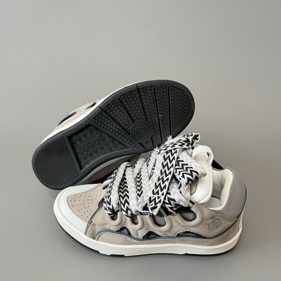 Leather Curb Sneakers