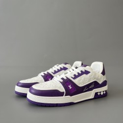 Trainer Low Casual Board Shoes White Purple Men's