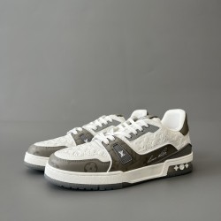 Trainer Low Top Casual Board Shoes White Gray Men's