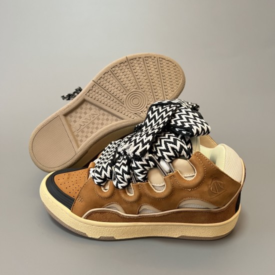 Leather Curb Sneakers