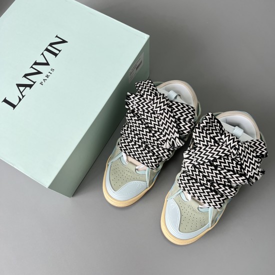 Leather Curb Sneakers