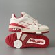 Trainer Low Top Casual Board Shoes White Red Men's