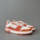 Trainer Low Top Casual Board Shoes White Orange Men's