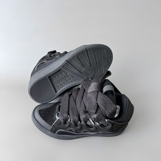 Leather Curb Sneakers