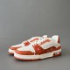 Trainer Low Top Casual Board Shoes White Orange Men's