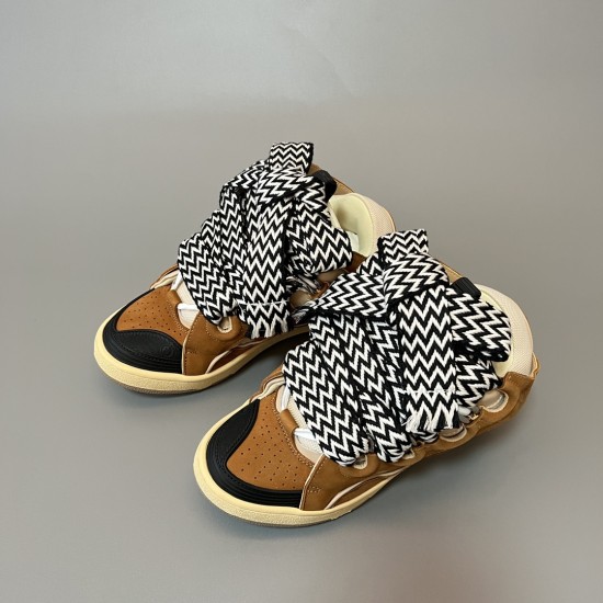 Leather Curb Sneakers
