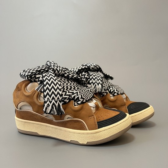 Leather Curb Sneakers