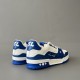 Trainer Low Top Casual Board Shoes White Blue Men's