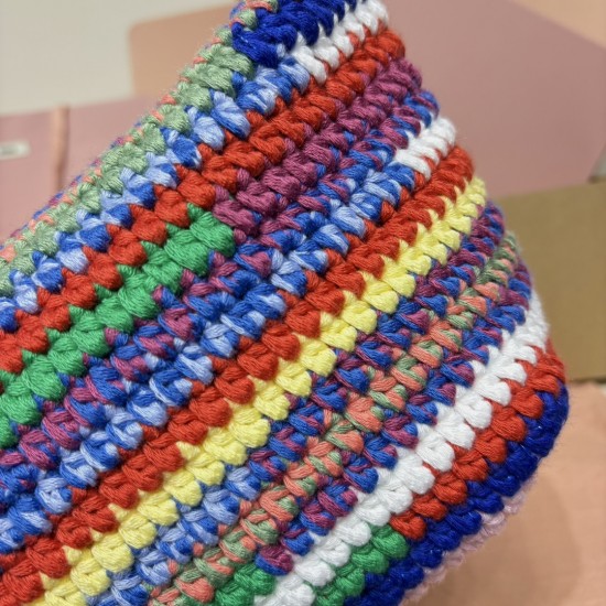 Rainbow Knitting Lunchbox Bag