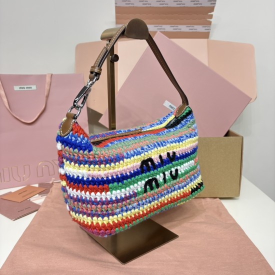 Rainbow Knitting Lunchbox Bag