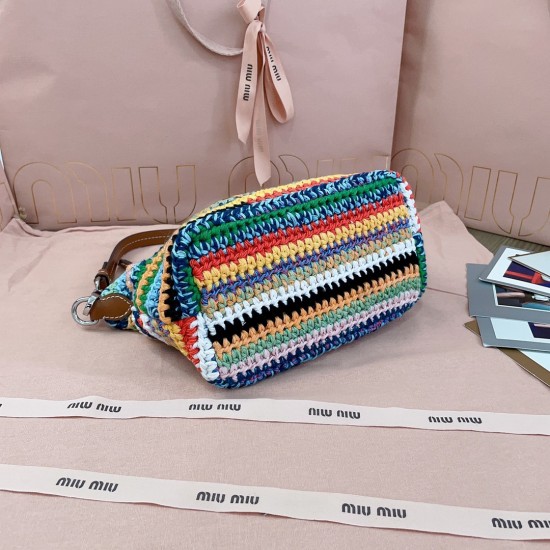 Rainbow Knitting Lunchbox Bag